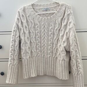 Zara Cable Knit Sweater in Cream